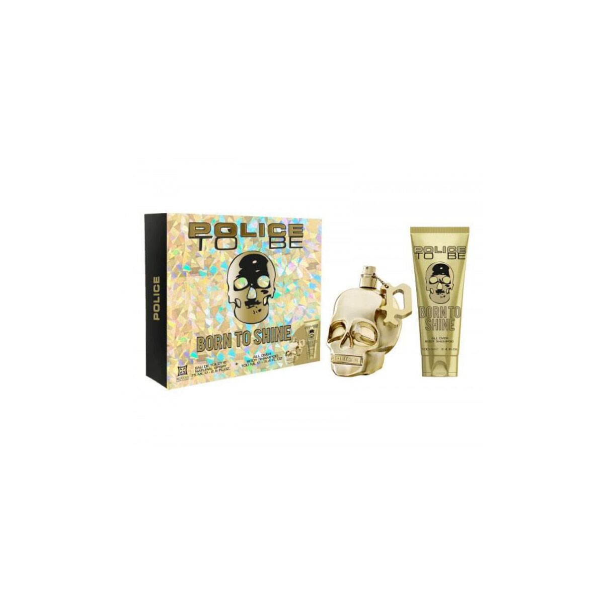 Men's Perfume Set Police TO BE BORN TO SHINE FOR MAN EDT 2 Pieces-0
