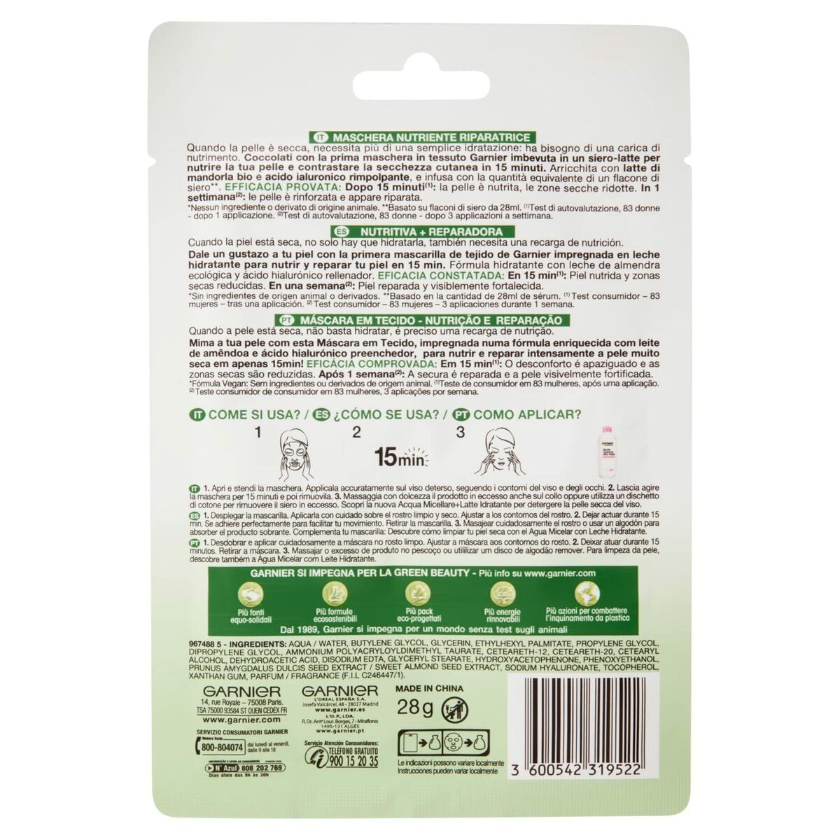 Facial Mask Garnier SkinActive Nutri Bomb-2