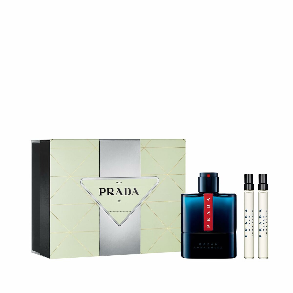 Men's Perfume Set Prada EDT Luna Rossa Ocean 3 Pieces-0