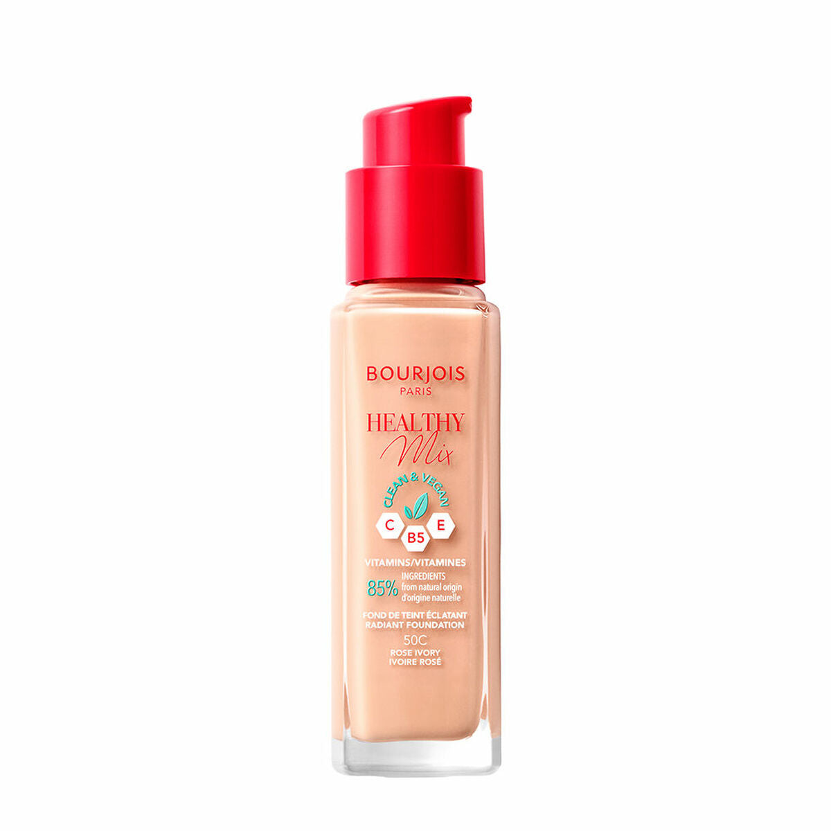 Liquid Make Up Base Bourjois Healthy Mix Nº 50C Rose ivory 30 ml-0