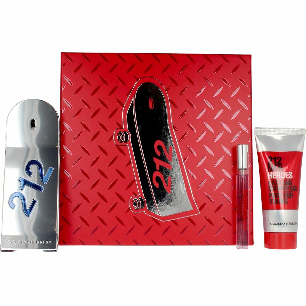 Men's Perfume Set Carolina Herrera 212 Men Heroes 3 Pieces-0