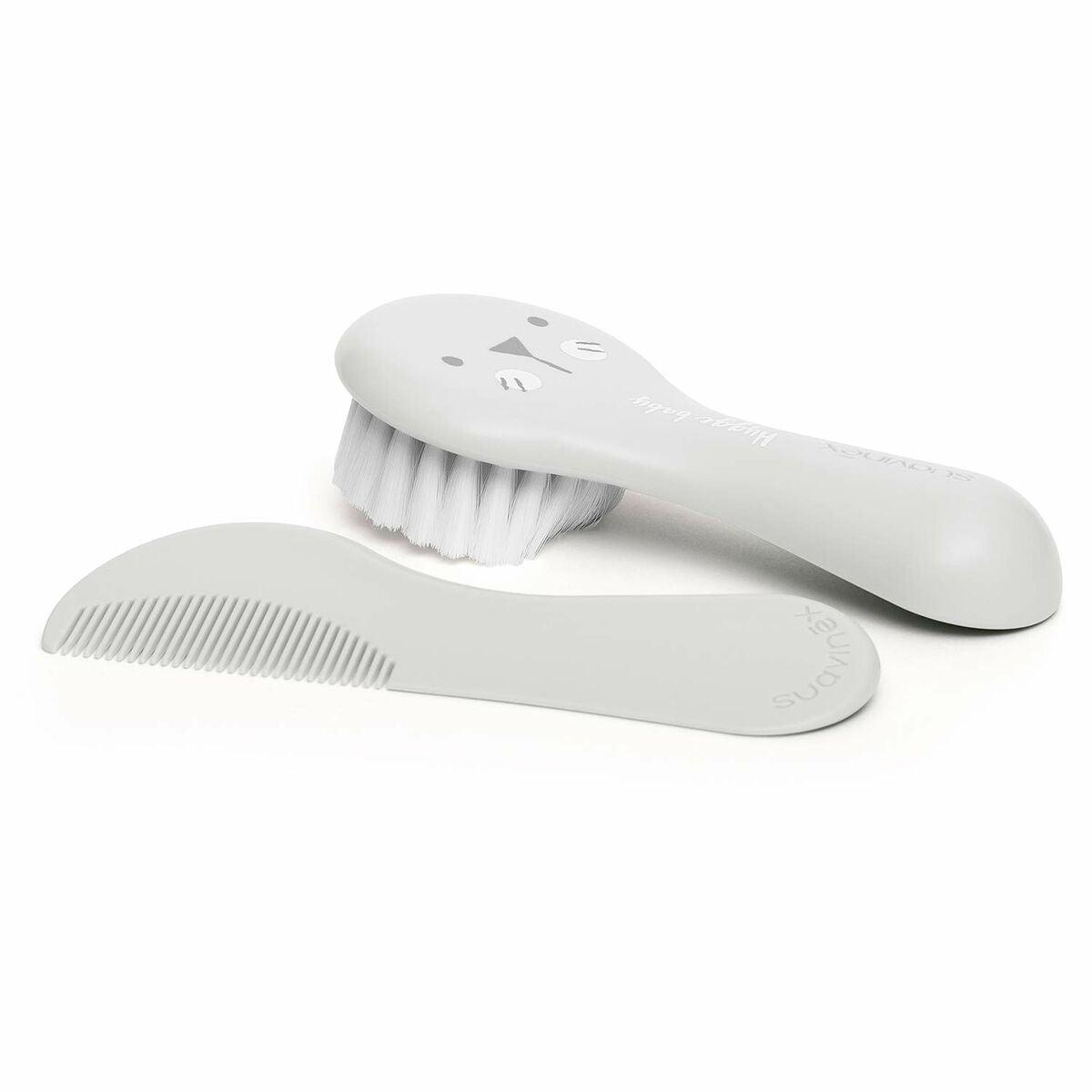 Set of combs/brushes Suavinex White (2 Pieces)-1