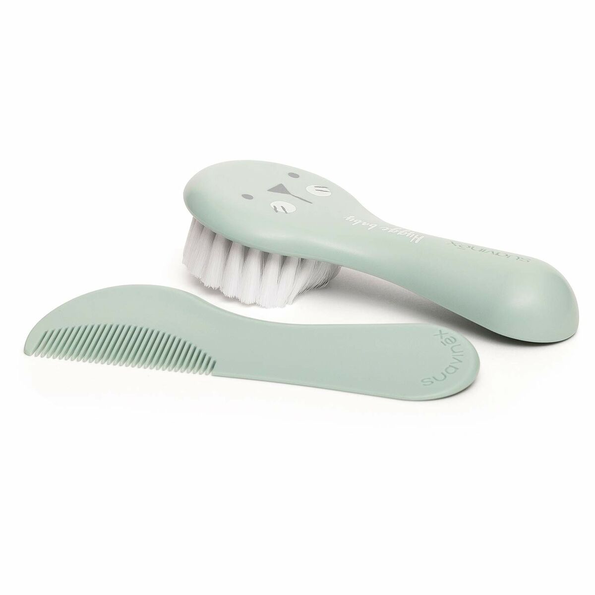 Set of combs/brushes Suavinex Hygge Baby Green 2 Units (2 Pieces)-0
