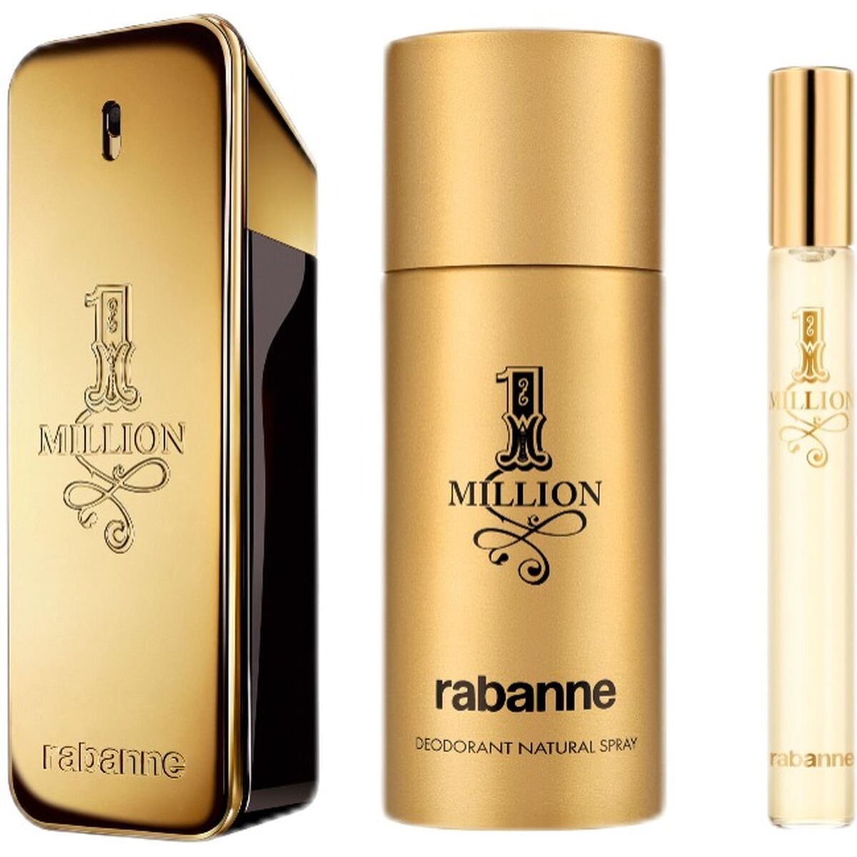 Men's Perfume Set Paco Rabanne 1 Million 3 Pieces-1
