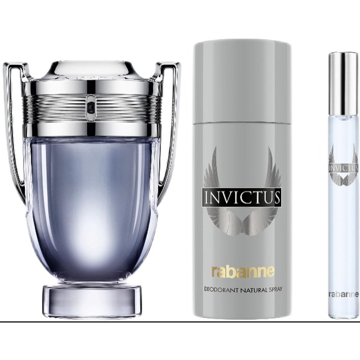 Men's Perfume Set Paco Rabanne Invictus 3 Pieces-1