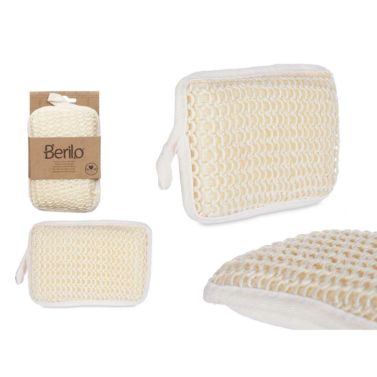 Body Sponge Berilo B7083-6 White Beige 11 x 16,5 x 3 cm (12 Units)-1