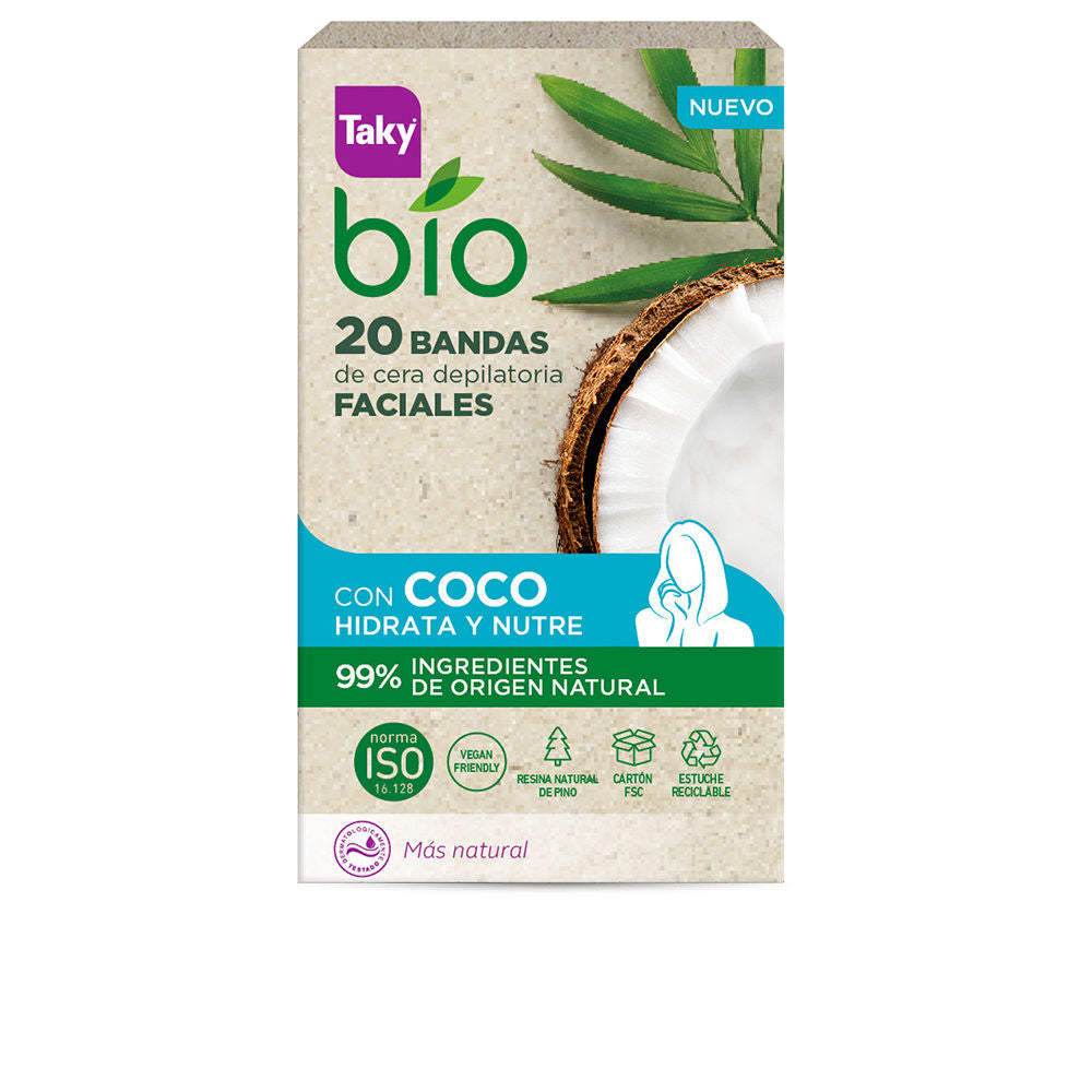 BIO COCO facial wax strips for hair removal, 20 units-0