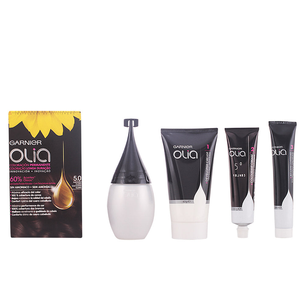 OLIA Coloración Permanente #5,0 Castaño Claro set-0