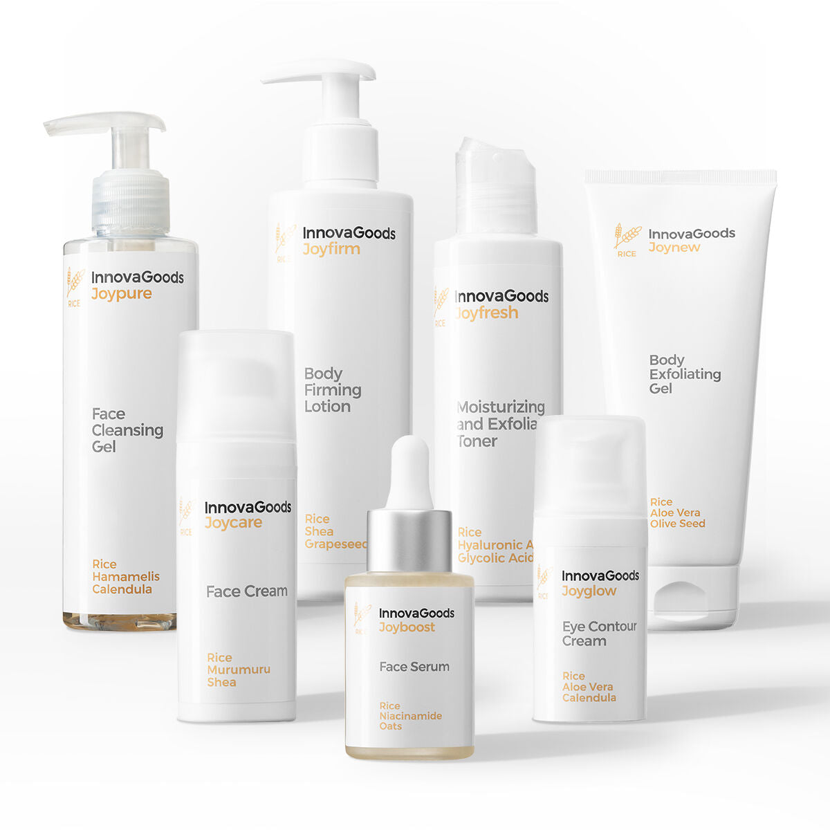 Face and Body Routine Pack Rice InnovaGoods-1