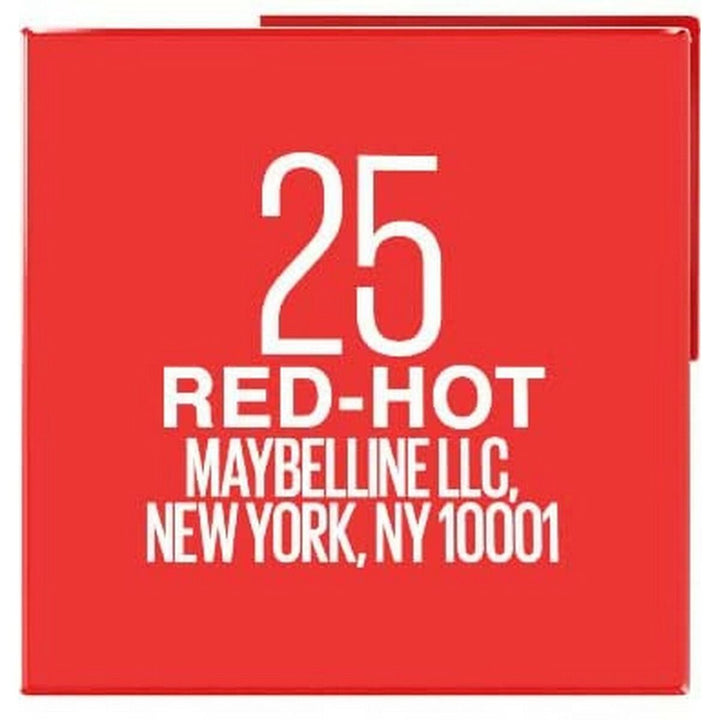 shimmer lipstick Maybelline SuperStay 25 - red - hot - Cosmova