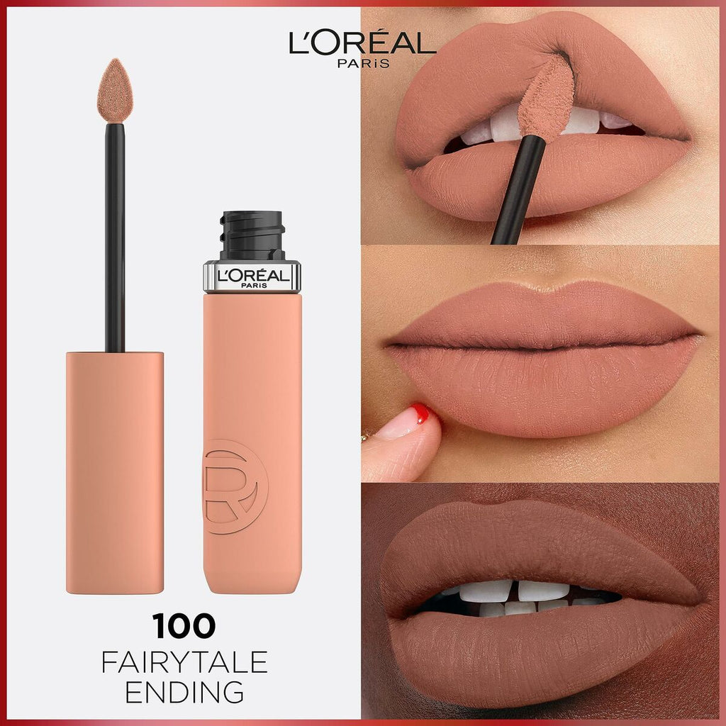 Liquid lipstick L'Oreal Make Up Infaillible Matte Resistance Fairy Tale Ending Nº 100 (1 Unit)-3