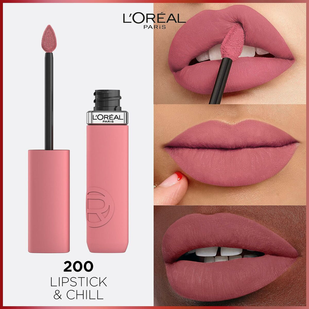 Liquid lipstick L'Oreal Make Up Infaillible Matte Resistance Lipstick & Chill Nº 200 (1 Unit)-3