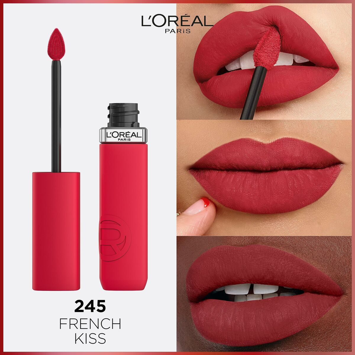 Liquid lipstick L'Oreal Make Up Infaillible Matte Resistance French Kiss Nº 245 (1 Unit)-3