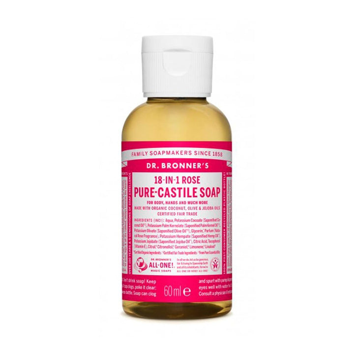 Liquid Soap Dr Bronner's 60 ml Roses - Cosmova