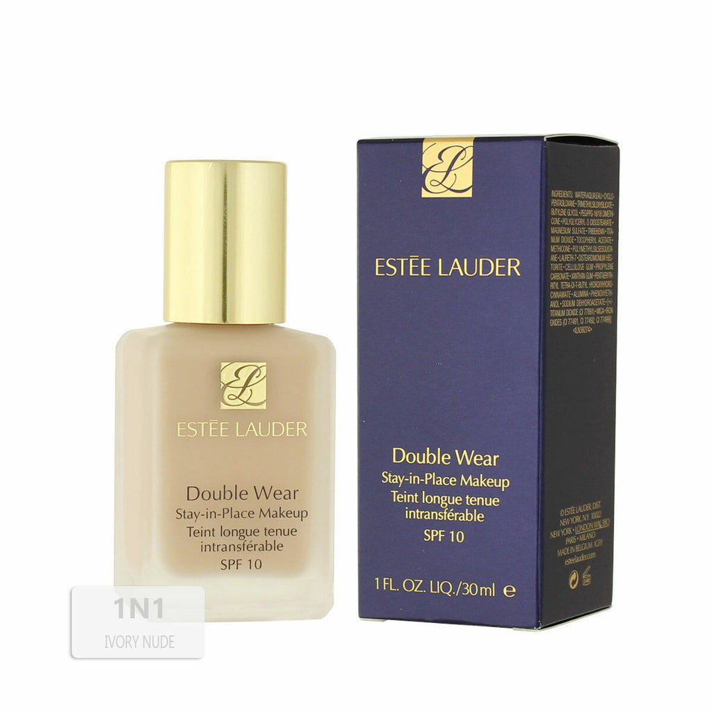Liquid Make Up Base Estee Lauder Double Wear Stay-in-Place Nº 1N1 Ivory Nude Spf 10 30 ml 30 L-0