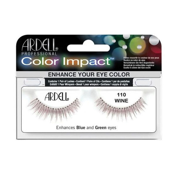 Set of false eyelashes Ardell Color Impact Nº 110 Wine - Cosmova