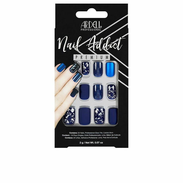 False nails Ardell Nail Addict Matte Blue (24 pcs)-0