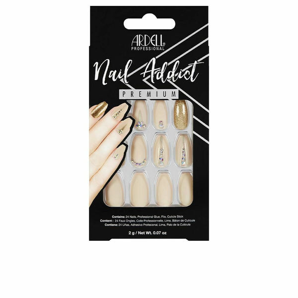False nails Ardell Nail Addict Nude Jeweled (24 pcs)-0