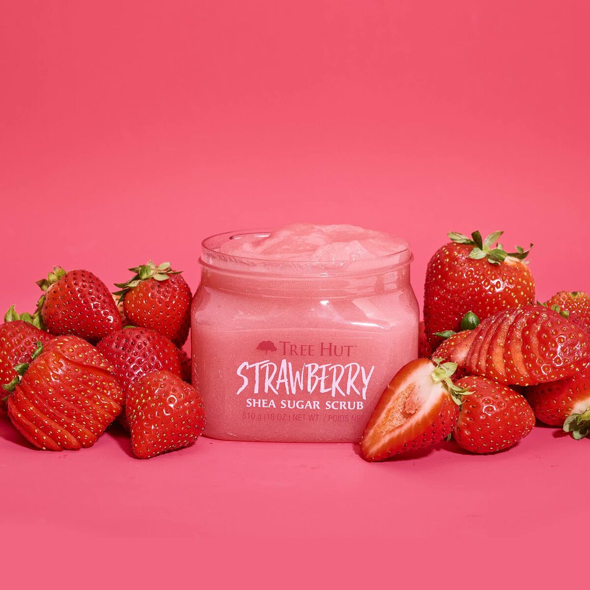 Body Exfoliator Tree Hut   Strawberry Sugar 510 g-2