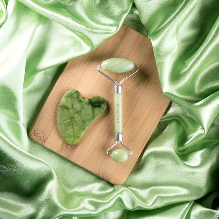 Anti-Ageing Treatment for Face and Neck Ecotools Jade Jade Set 2 Pieces-2