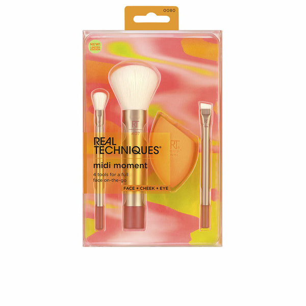 Set of Make-up Brushes Real Techniques Midi Moment Lote 4 Pieces-0