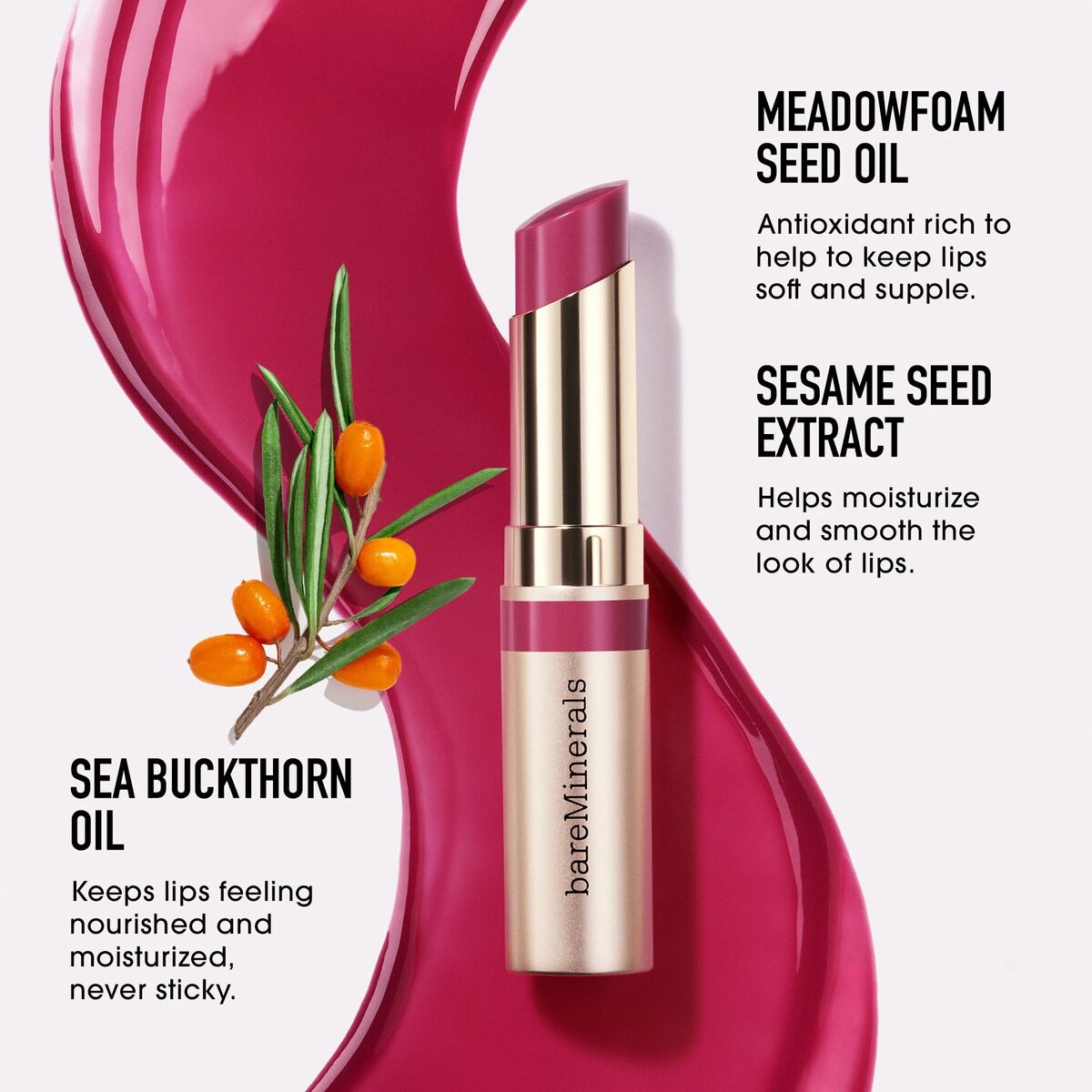 Lipstick bareMinerals DEWY LIP Friendship 2,3 g-2