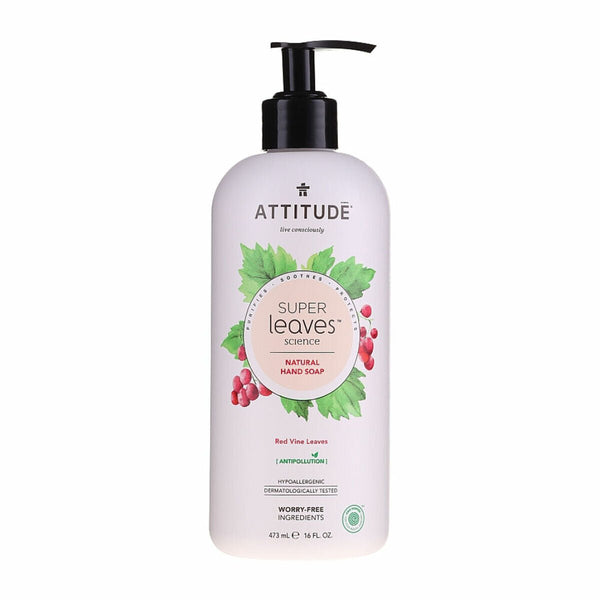 Hand Soap Dispenser Attitude Red Vine Leaves 473 ml - Cosmova