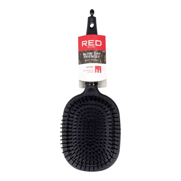 Detangling Hairbrush Red Kiss Kiss Rubberized Black - Cosmova