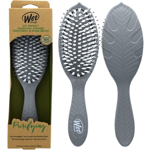 Detangling Hairbrush The Wet Brush Go Green Grey Softening - Cosmova