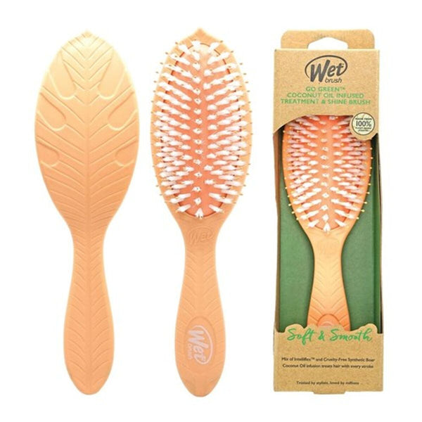 Detangling Hairbrush The Wet Brush Go Green Orange Softening - Cosmova
