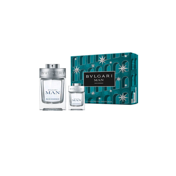 Men's Perfume Set Bvlgari Man Rain Essence EDP 2 Pieces - Cosmova