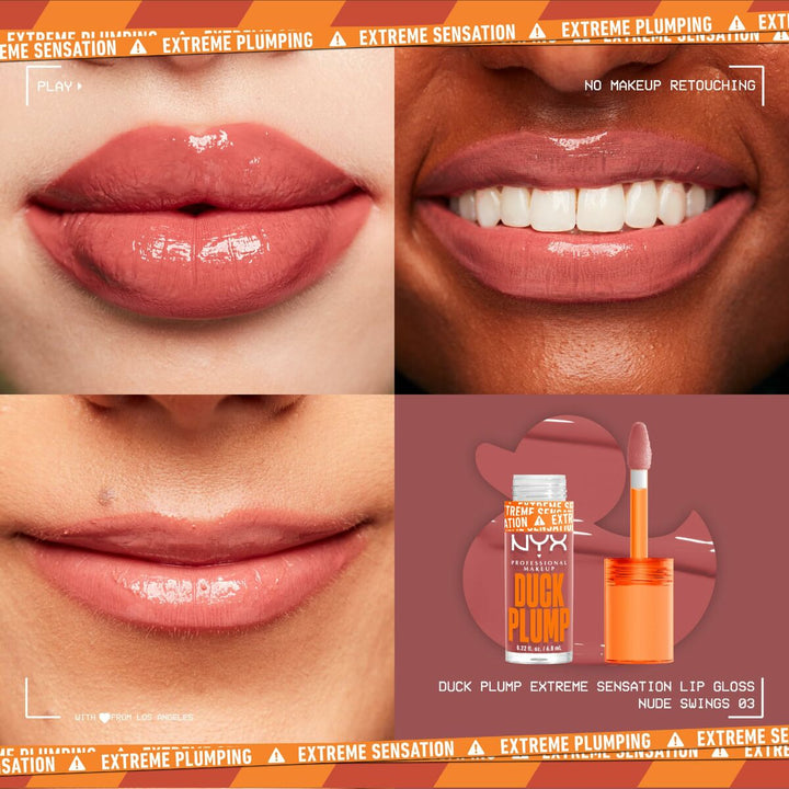 Lip - gloss NYX Duck Plump Nude swings 6,8 ml - Cosmova
