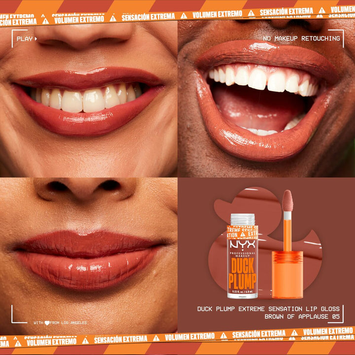 Lip - gloss NYX Duck Plump Brown of applause 6,8 ml - Cosmova