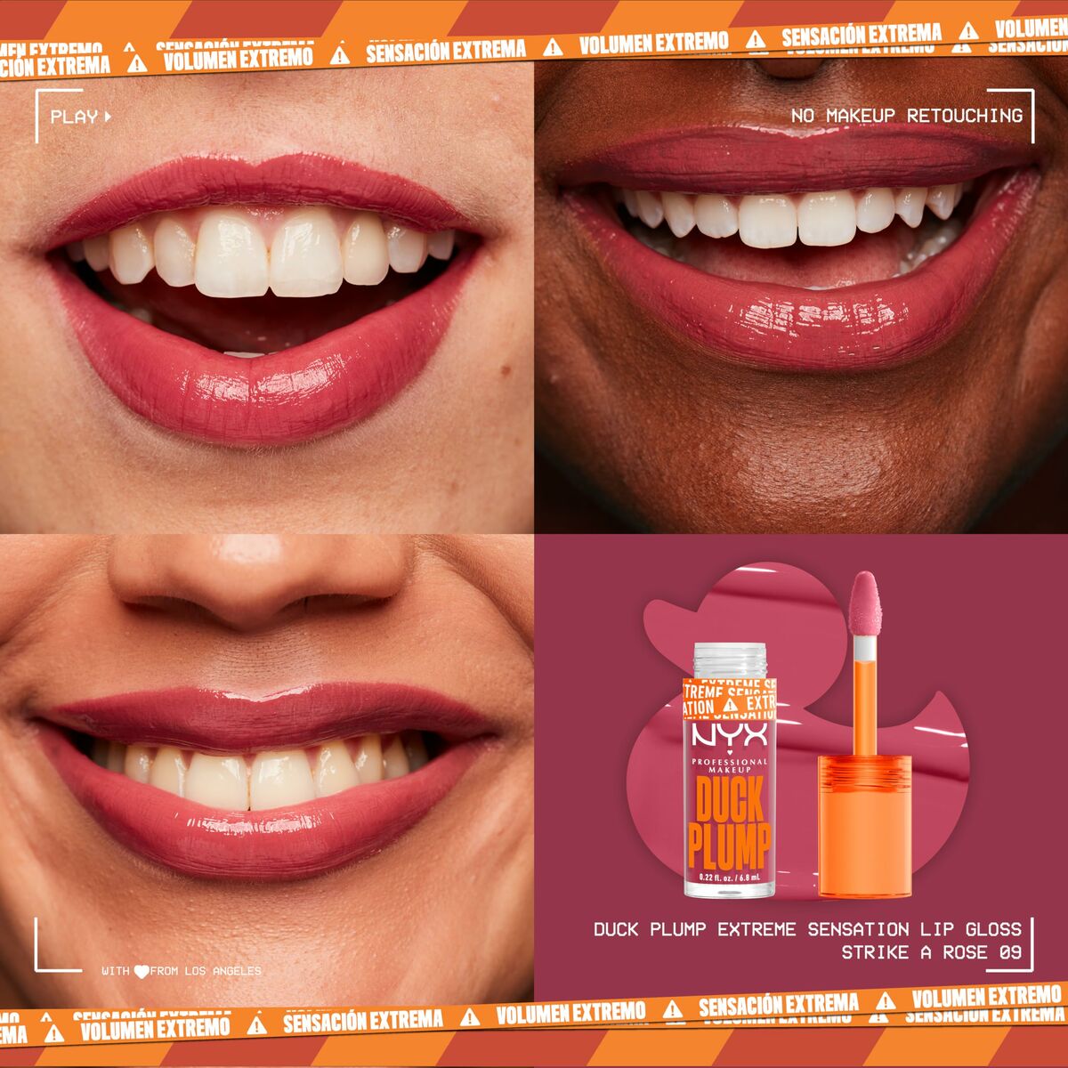 Lip-gloss NYX Duck Plump Strike a rose 6,8 ml-2