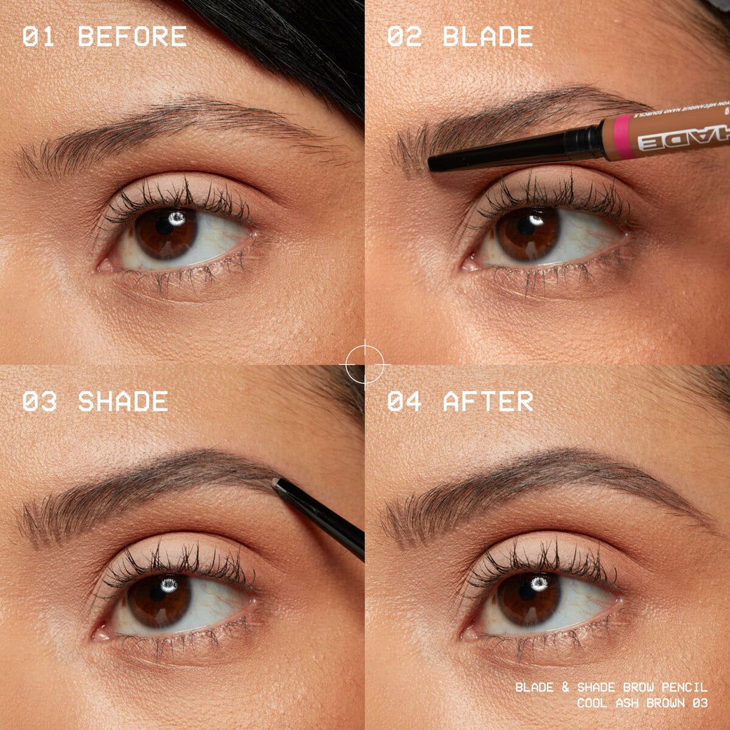 Eyebrow Pencil NYX BLADE & SHADE NANO Nº 01-Ash Blonde-5