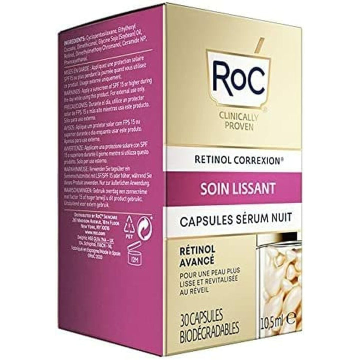 Facial Serum Roc Line Smoothing Retinol Night 30 Capsules-1
