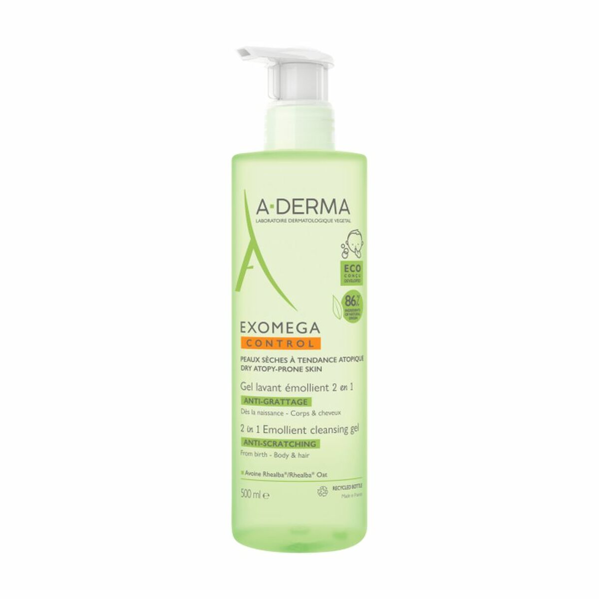 Facial Sun Cream A-Derma Exomega Control 500 ml-0