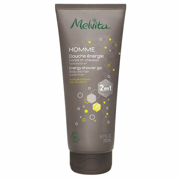 2 - in - 1 Gel and Shampoo Melvita MELVITA HOMME 200 ml Energizing - Cosmova