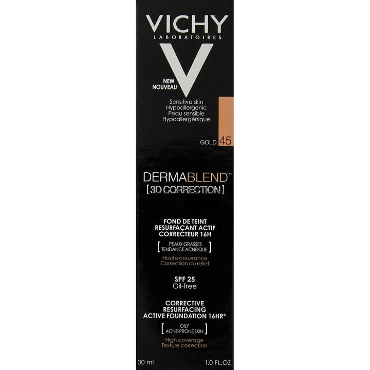 Liquid Make Up Base Vichy Dermablend 3D Make-Up 45-gold Spf 15 30 ml (30 ml)-1