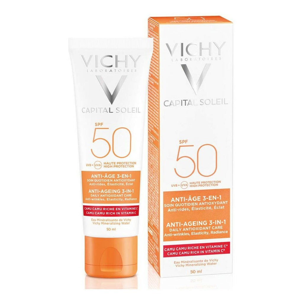 Facial Sun Cream Vichy VCH00115 Spf 50 3-in-1 Anti-ageing-0
