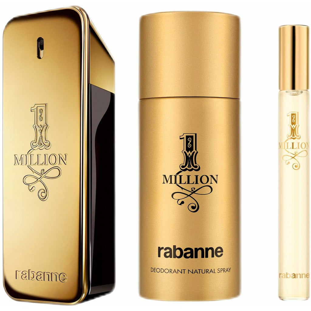 Men's Perfume Set Paco Rabanne 1 Million 3 Pieces-0