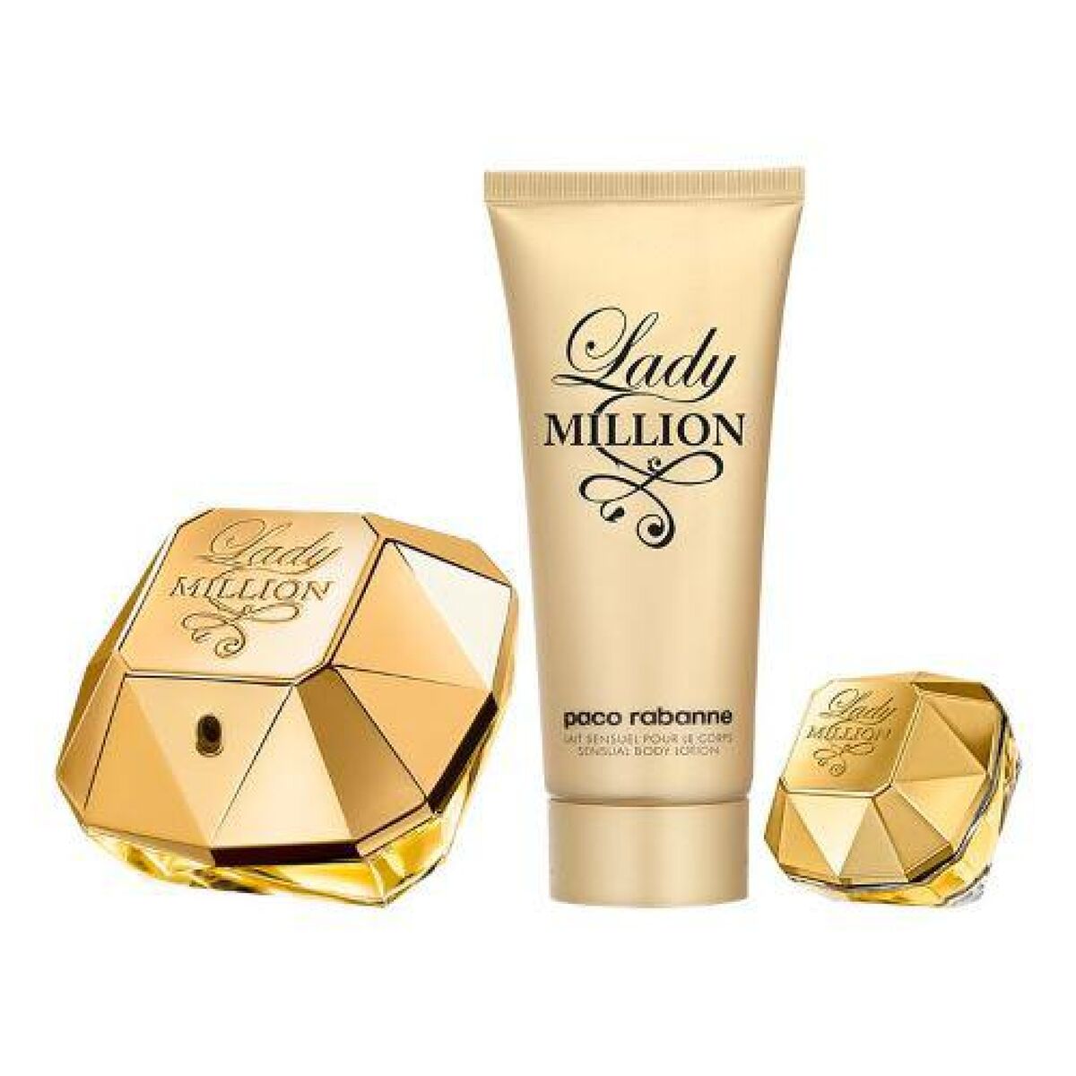 Women's Perfume Set Paco Rabanne Lady Million EDP 3 Pieces-0