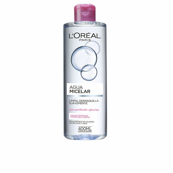 Make Up Remover Micellar Water L'Oreal Make Up Agua Micelar Suave Sensitive skin 400 ml - Cosmova