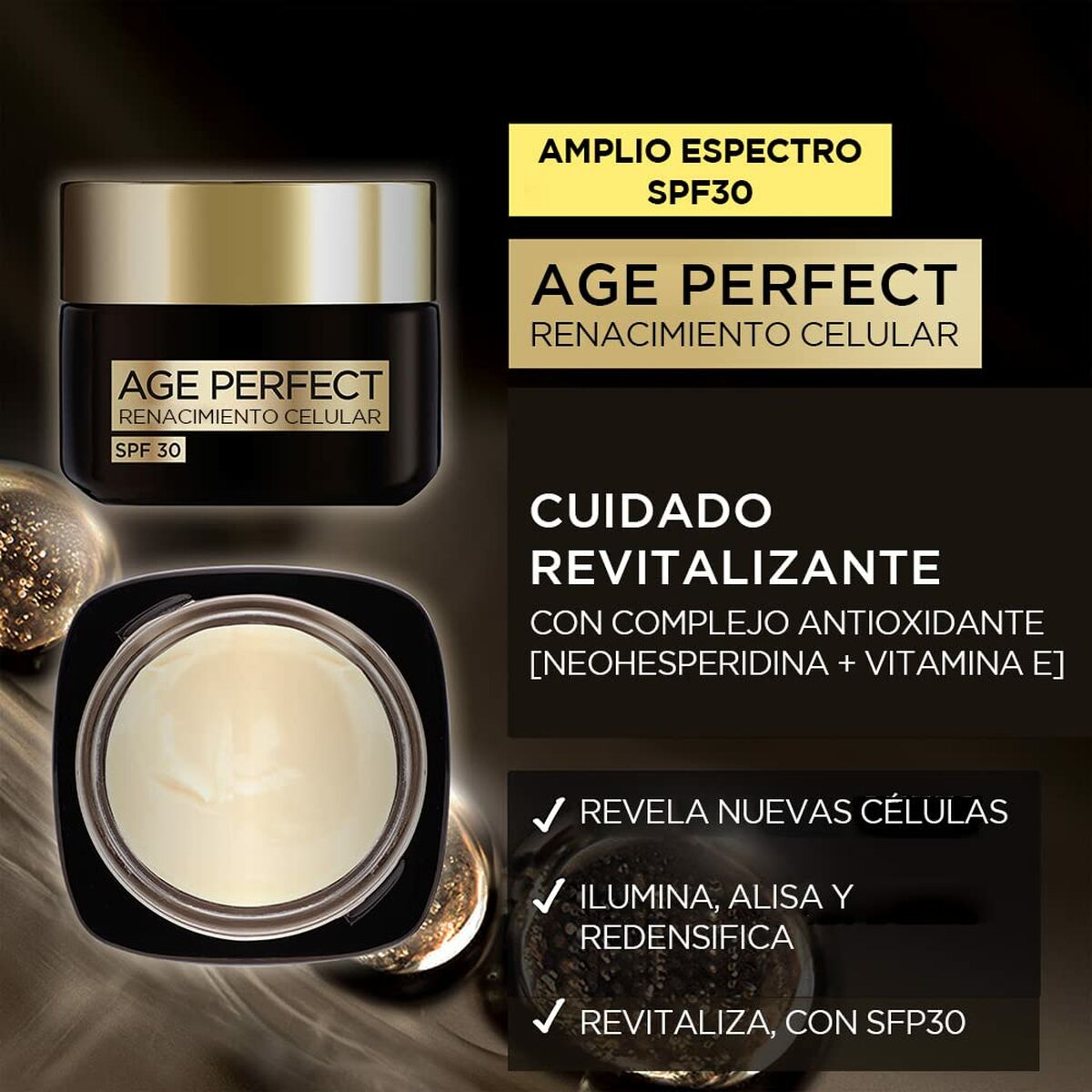 Facial Cream L'Oreal Make Up Age Perfect Cell Renewal Spf 30 50 ml-5