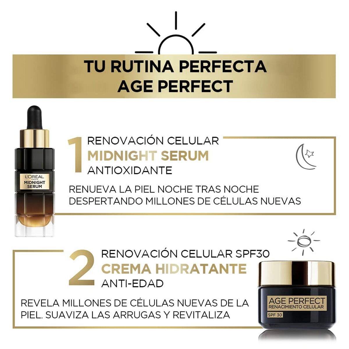 Facial Cream L'Oreal Make Up Age Perfect Cell Renewal Spf 30 50 ml-2