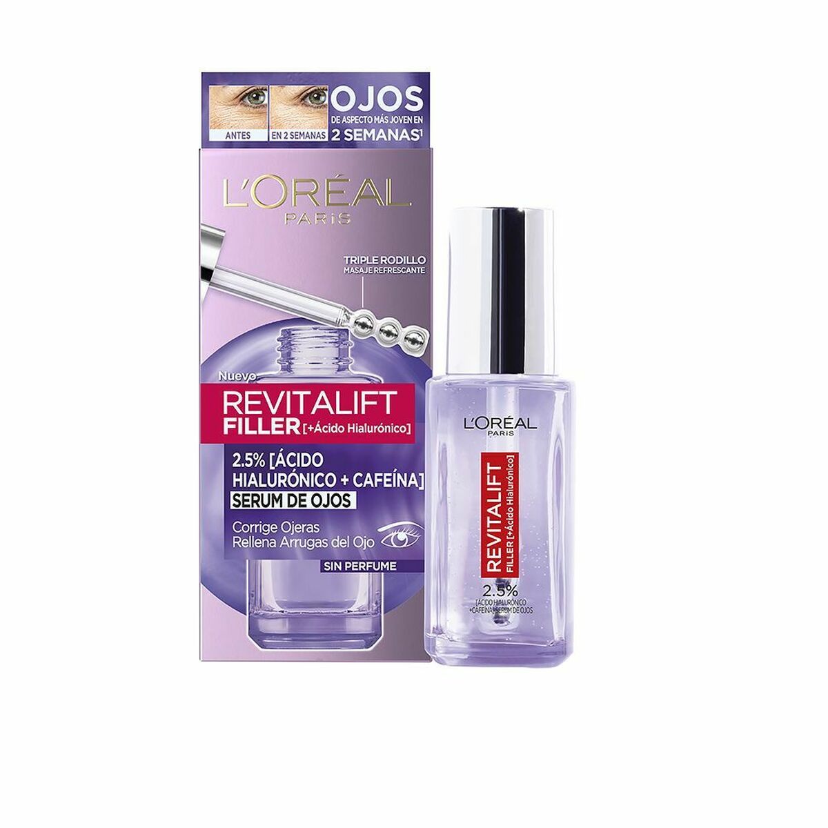 Serum for Eye Area L'Oreal Make Up Revitalift Filler Anti-eye bags Anti-Wrinkle 20 ml-0