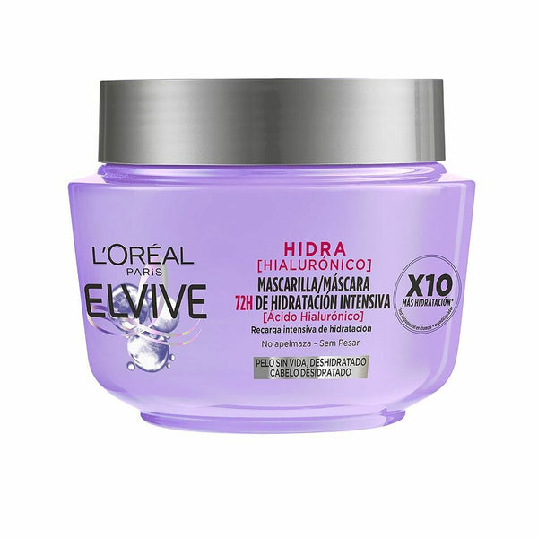 Hair Mask L'Oreal Make Up Elvive Hidra Hyaluronic Acid (300 ml) - Cosmova