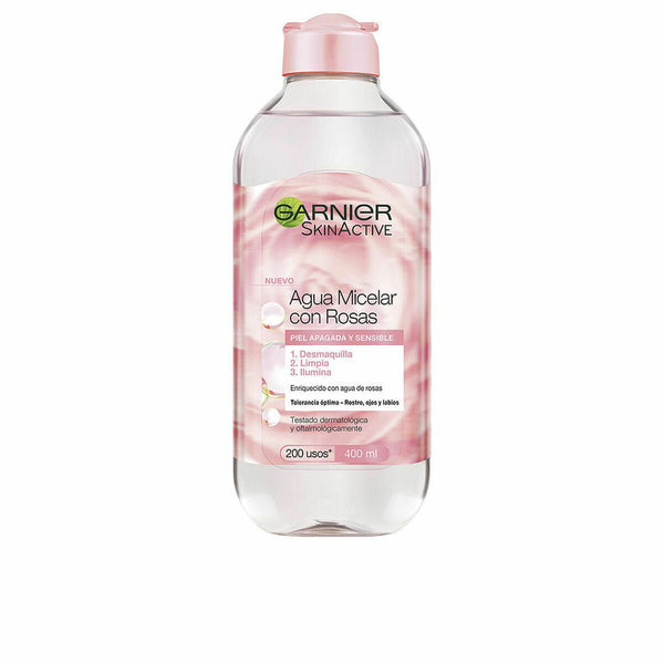 Make Up Remover Micellar Water Garnier Skinactive Agua Rosas Rose water 400 ml - Cosmova