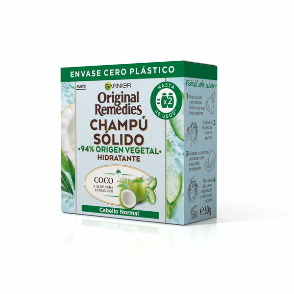 Shampoo Bar Garnier Original Remedies Moisturizing Coconut Aloe Vera 60 g-0