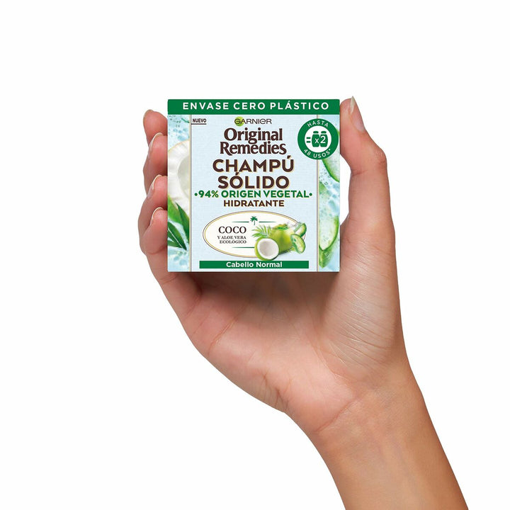 Shampoo Bar Garnier Original Remedies Moisturizing Coconut Aloe Vera 60 g-2